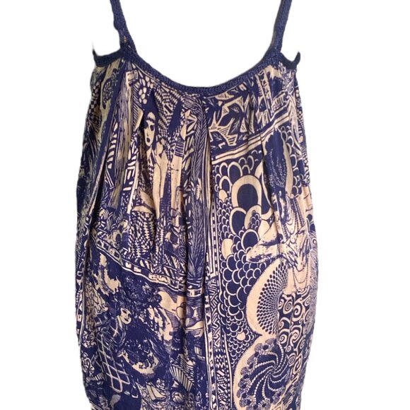 Jean Paul Gaultier Maille Femme Dress Crochet Tattoo Dress Size L Blue White JPG - Picture 12 of 14